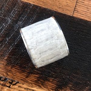 Taylor and Tessier White/Grey Python Cuff
